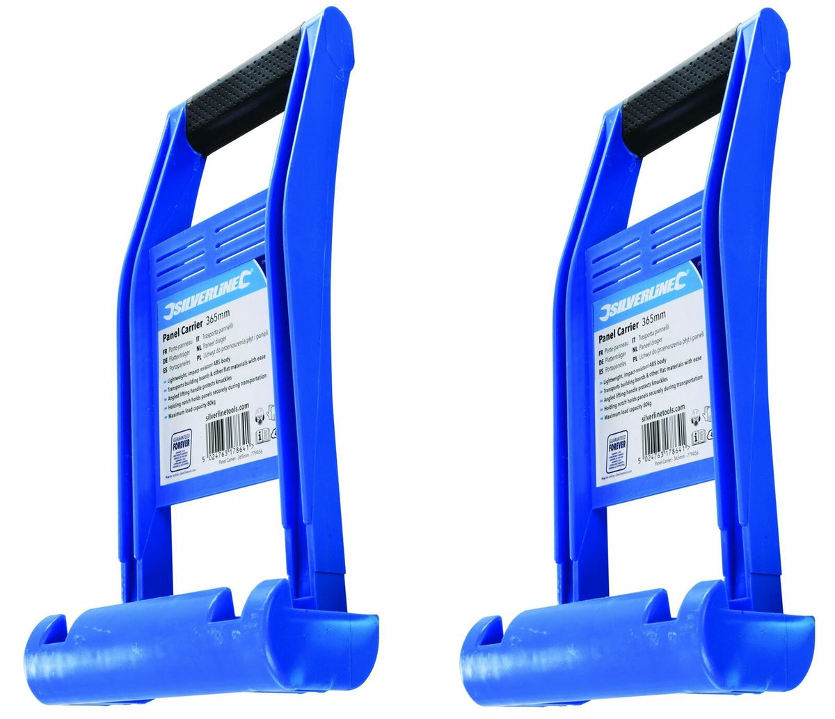 Silverline Carrying Handle 2 x Plasterboard Ply Board Sheet Panel Lifter 80Kg