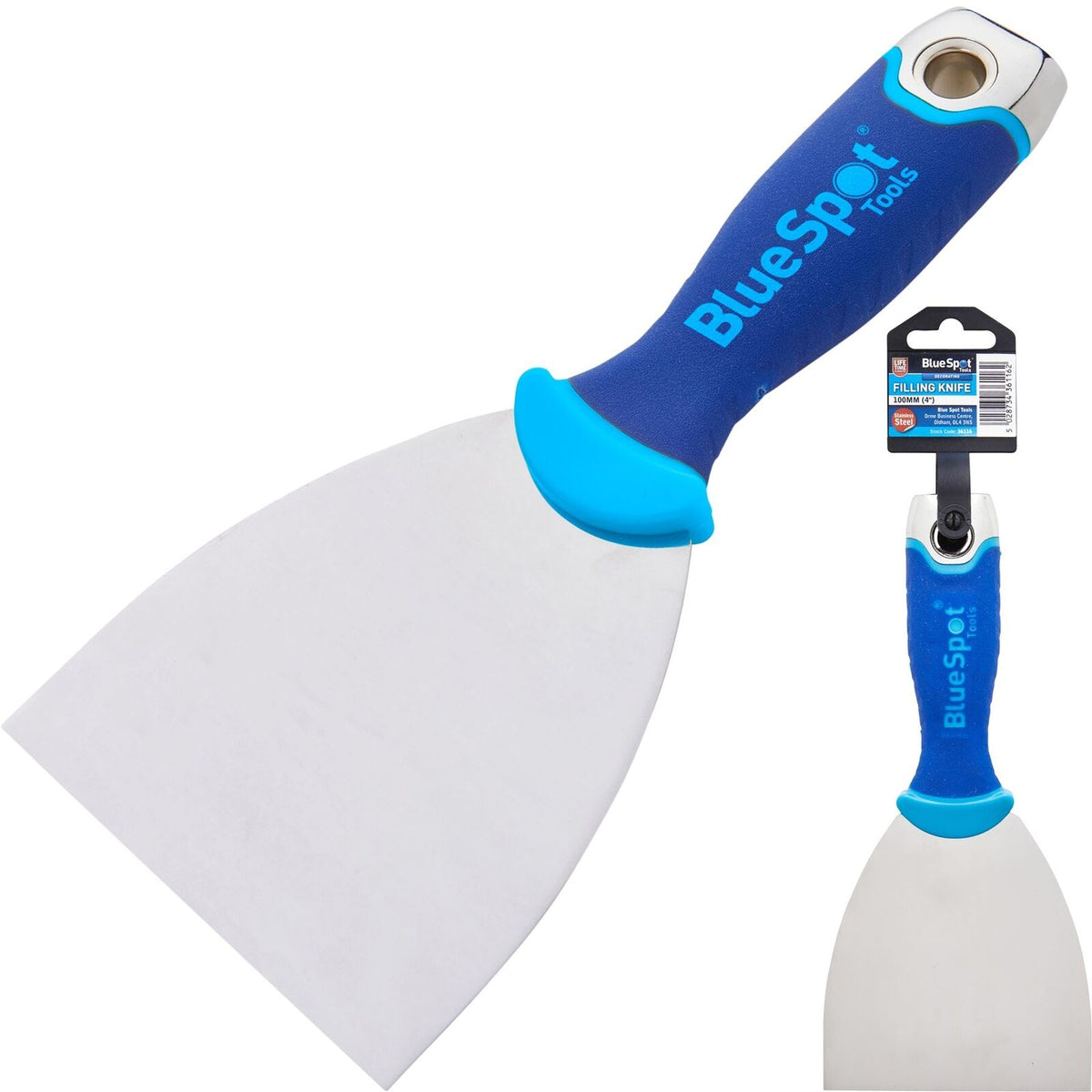 BlueSpot Scrapers Paint Filling Knife Decorators Scraper Stainless Steel 4"