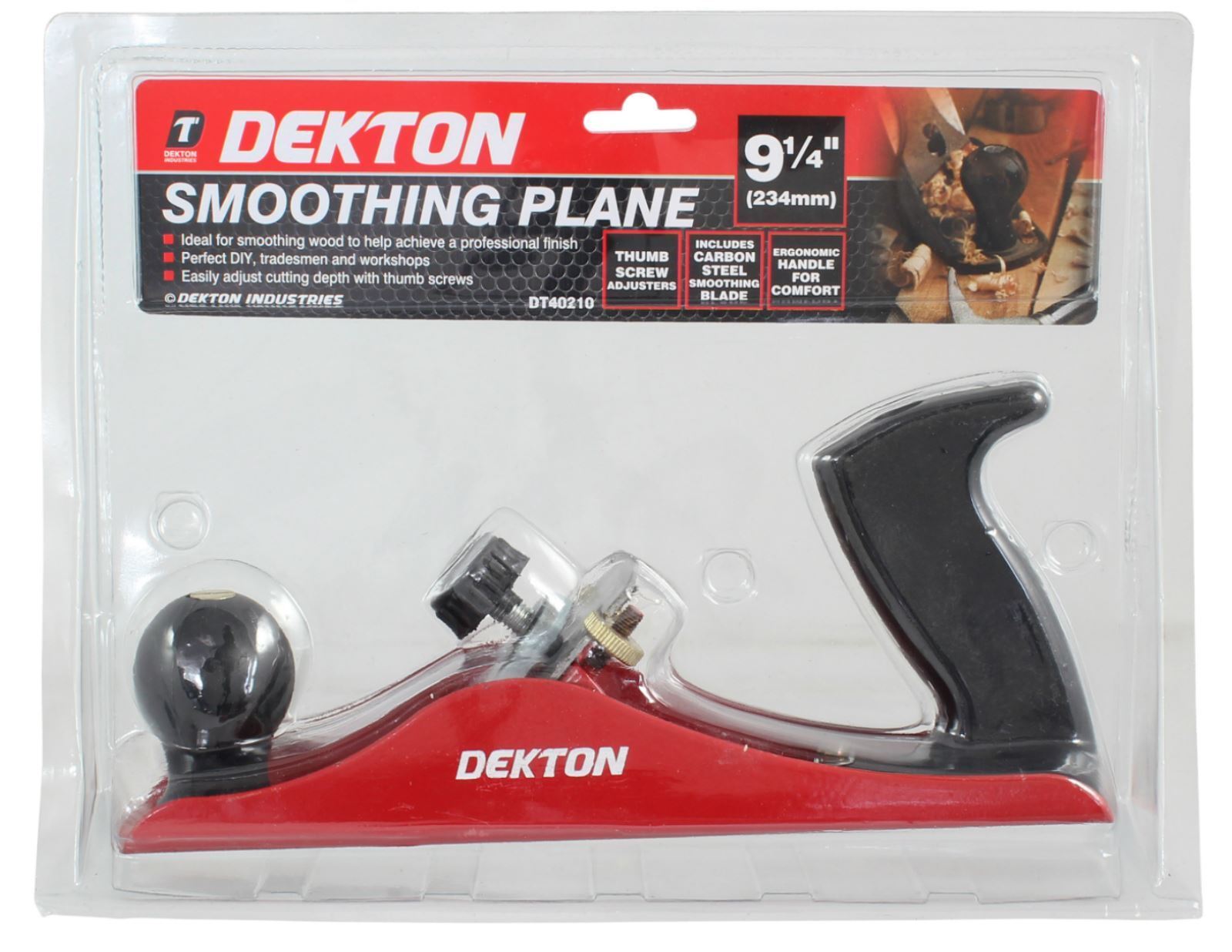 Dekton Smoothing Plane 230mm Planer For Wood Smoothes Doors & Timber 9" DT40210