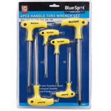 BlueSpot 6Pc Long Star Torx Allen key Set Magnetic T10 - T40 T Handle Keys