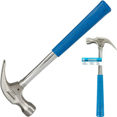 Silverline 16oz Tubular Shaft Claw Hammer Rubber Grip Handel Hardened Steel Head