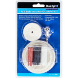 BlueSpot 7pc Metal Cleaning Polishing Buffing Wheel And Compound Kit For Drill