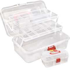 Amtech 32cm Plastic Organiser Storage Tool Box 3 Tier Layers Compartment