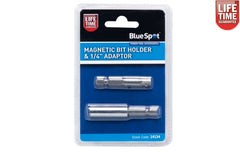 Bluespot 2pc Magnetic Bit Holder + 1/4" Socket Adaptor Set For Drill Screwdriver