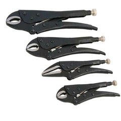 Neilsen 4pc Locking Mole Grip Vice Plier Set Long Nose Adjustable Tool Pliers