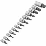 BlueSpot 13pc Male Torx Bit Star Socket Set 1/4" 3/8" 1/2"  T8 -T70 Trx Sockets