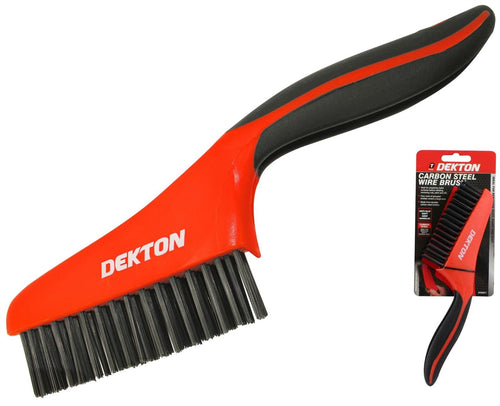 Dekton Soft Grip Carbon Metal Steel Wire Brush Ideal for Rust Paint Removal