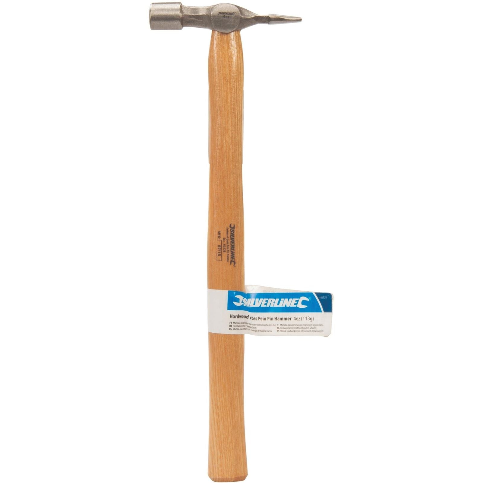 Silverline 4oz Ash Handle Pin Hammer Cross Pein Tack Small Lightweight