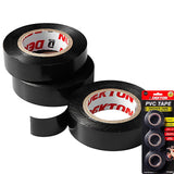 Dekton 3pc Black Pvc Electrical Insulating Insulation Tape Rolls 15mm X 13m