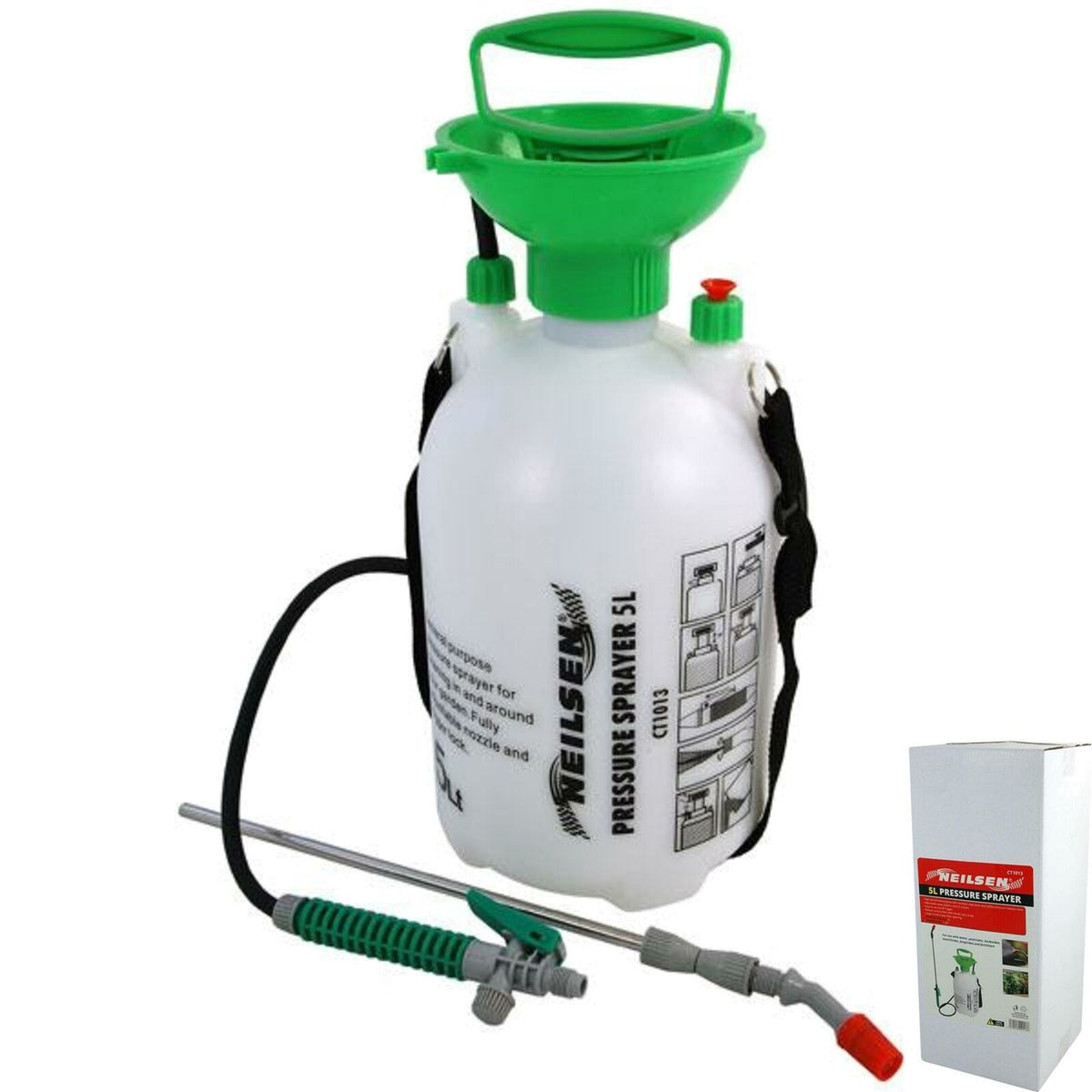 Neilsen Pressure Sprayer 5L Garden Lawn Pump Spray Fertilizer Weeds