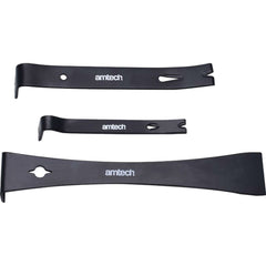 Amtech 3pc Mini Pry Crow Lever Bar Set Wrecking Puller Tool 135mm 185mm 235mm