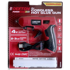 Dekton Hot Melt 4V Cordless Glue Gun With 2 Adhesive Sticks Craft Wood Plastic
