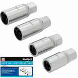 Bluespot 4pc Stud Extractor Remover Socket Set 1/2'' Drive Removing Broken Studs
