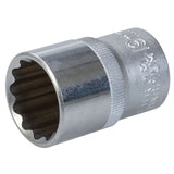 King Dick 19mm 12 PT Single Metric Polished Standard 1/2" Drive Socket
