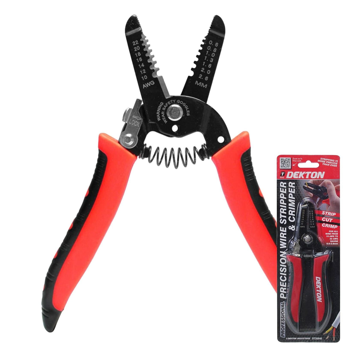 Dekton Precision Wire Stripping Crimping Crimper Cutting Plier Tool