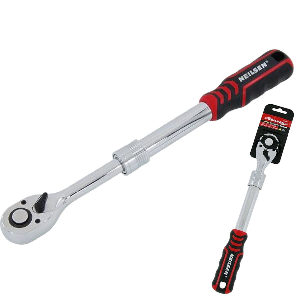 Neilsen Socket Extendable Telescopic Ratchet Handle Quick Release 1/2"