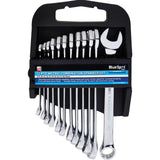 BlueSpot 12pc Combination Spanner Set Metric Steel Polished 8mm - 19mm