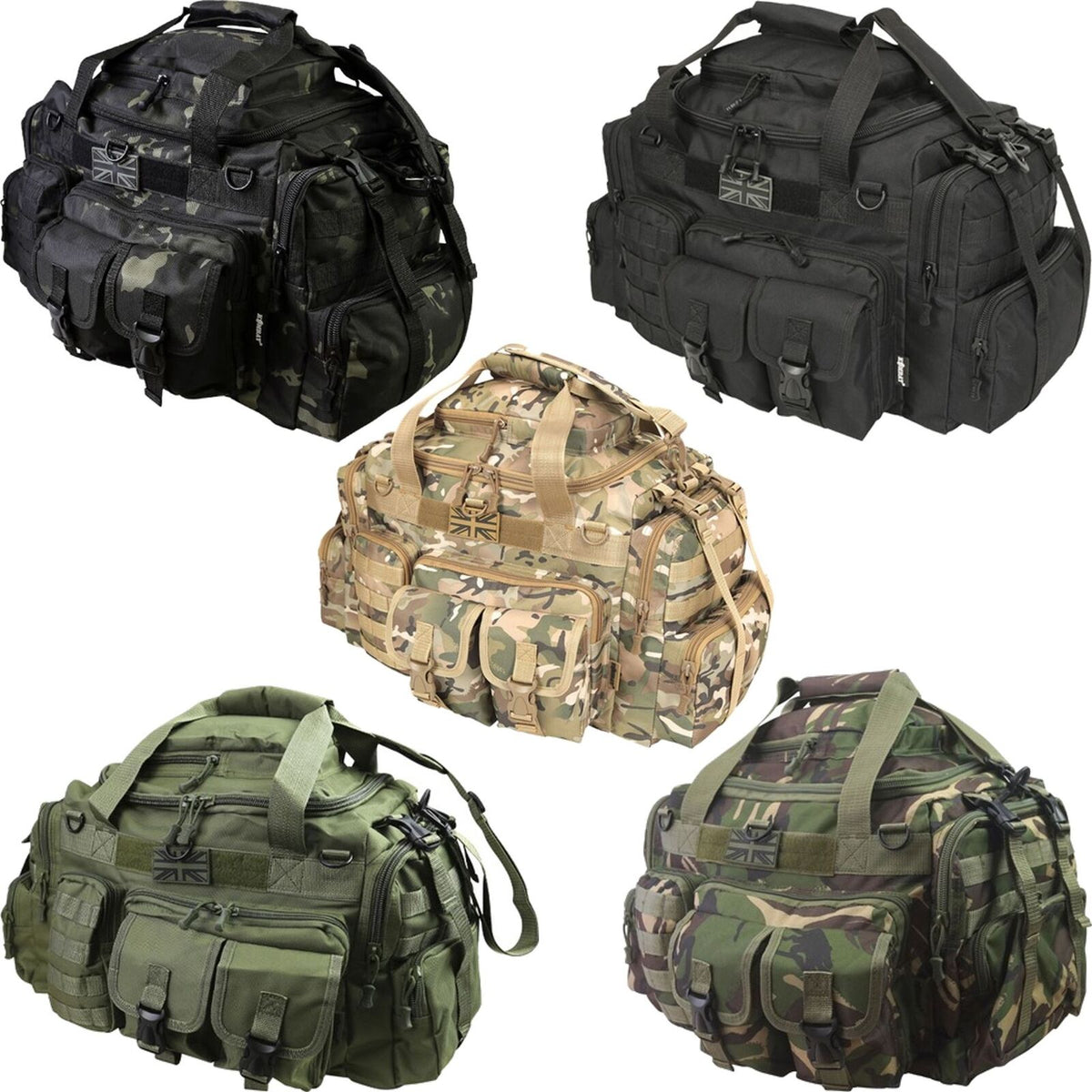 Kombat UK Saxon Tactical Army Military Camouflage Holdall Molle Bag Rucksack 50L