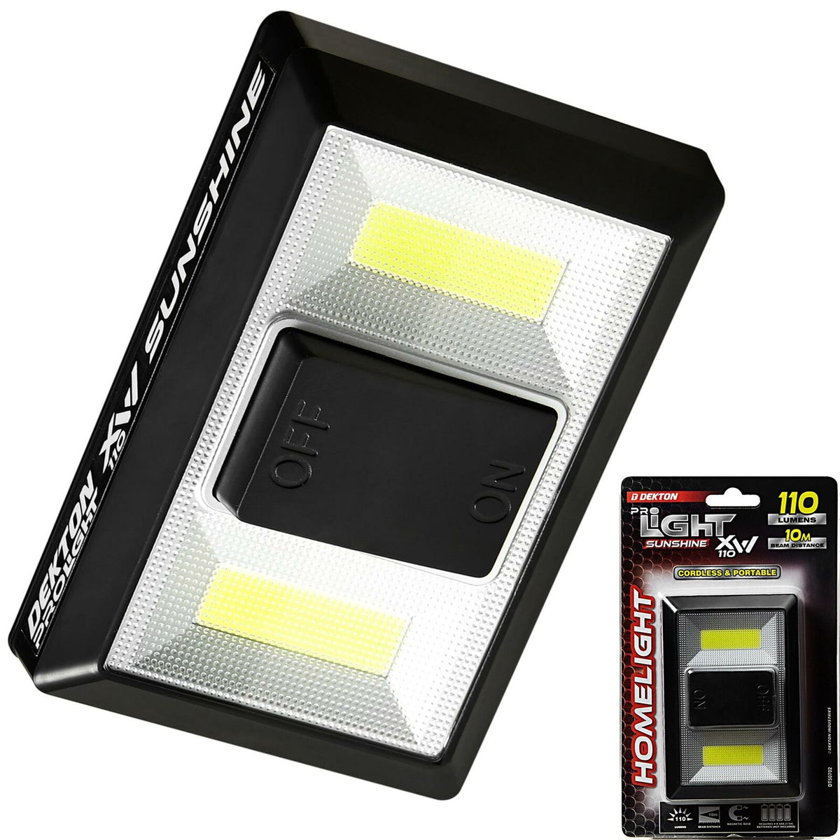 Dekton Sunshine XW 110 COB LED Torch 110 Lumens 10M Magnetic With Batteries