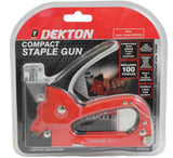 Dekton Metal Compact Hand Staple Gun Tool 100 Staples Upholstery Carpet Padding