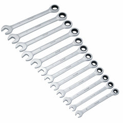 BlueSpot 12pc Combination Ratchet Spanner Set Ratcheting Ring Head 8mm - 19mm