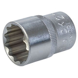 King Dick 21mm 12 PT Single Metric Polished Standard 1/2" Drive Socket
