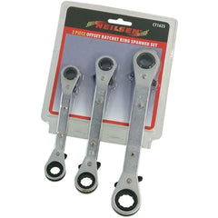 Neilsen 3pc Offset Ratchet Spanner Set Ratchet Ring Spanners Metric 10 - 17mm