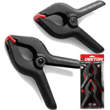 Dekton Spring Quick-Grip Wood Work Carpentry Plastic Clamp 6" 80mm Jaw 2pc
