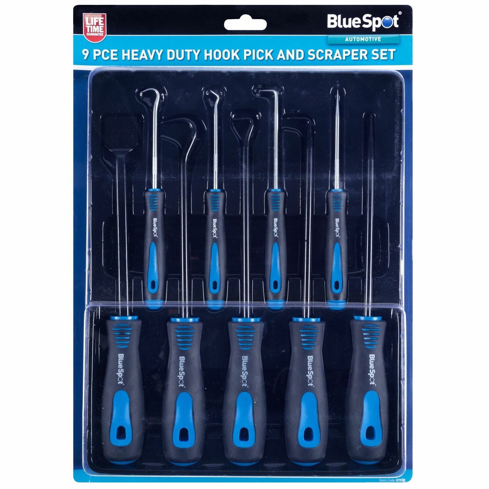 BlueSpot 9pc Scraper Pick And Hook Set O Ring Gaskets Hose Seals Remover Tool