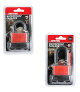 Dekton Short OR Long Shackle Waterproof Heavy Duty Steel Shackle Padlock - 40mm