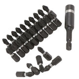 Neilsen 26pc Impact Bit Holder Set Drill Driver Screwdriver 25mm PH2 Pozi Drive