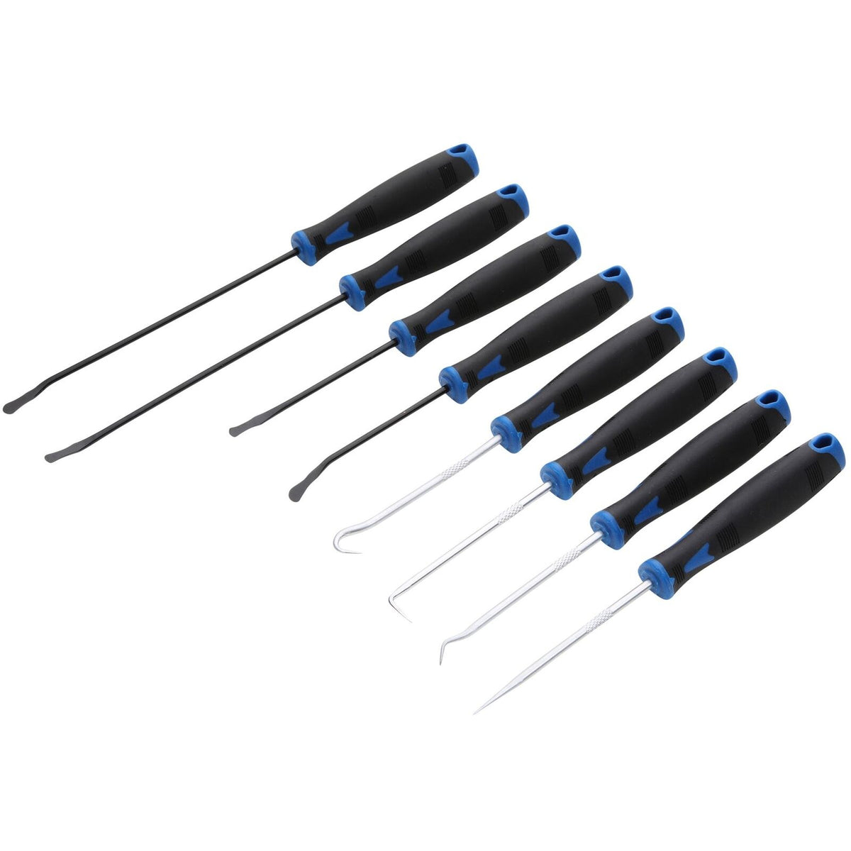 BlueSpot 8pc Straight Round Tip Pick And Hook Probe Set O Ring Seal Remover Tool