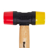 BlueSpot Double Face Rubber Hammer Mallet Hardwood Shaft Grip Handle DIY 35mm