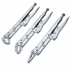 BlueSpot Extra Long Locking Pliers Set Straight Bent Nose Mole Grips Pliers