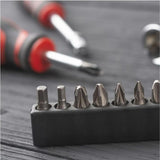 Dekton 6pc Magnetic Ratchet Handle Screwdriver Anti Slip Handle Bit Set Pz Flat