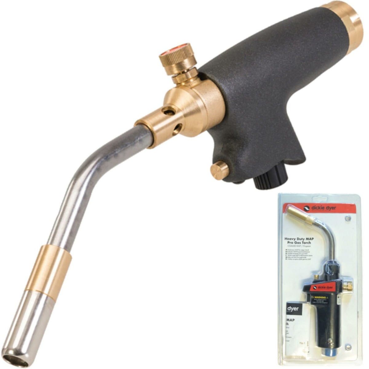 Dickie Dyer Piezo Ignition Pro Blow Torch Plumbers Soldering Map Propane Gas