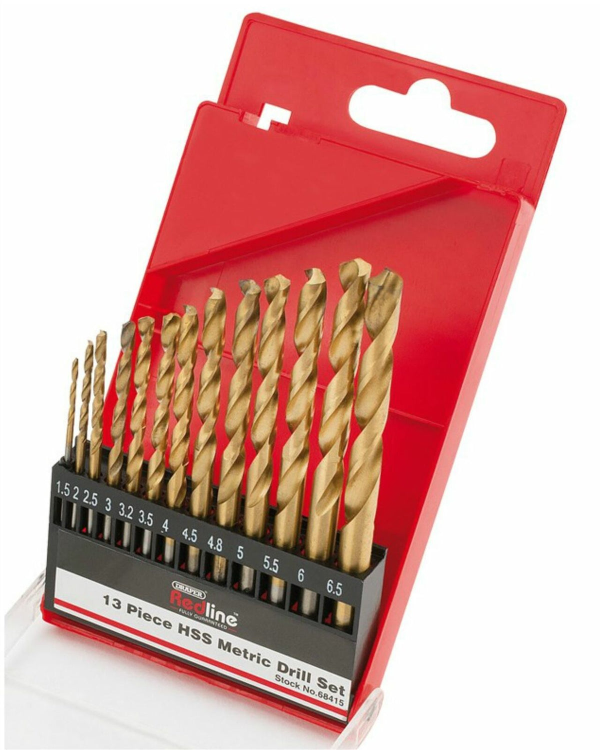 Draper 13 Piece HSS Metric Twist Drill Bit Set Titanium Nitride Coated Metal