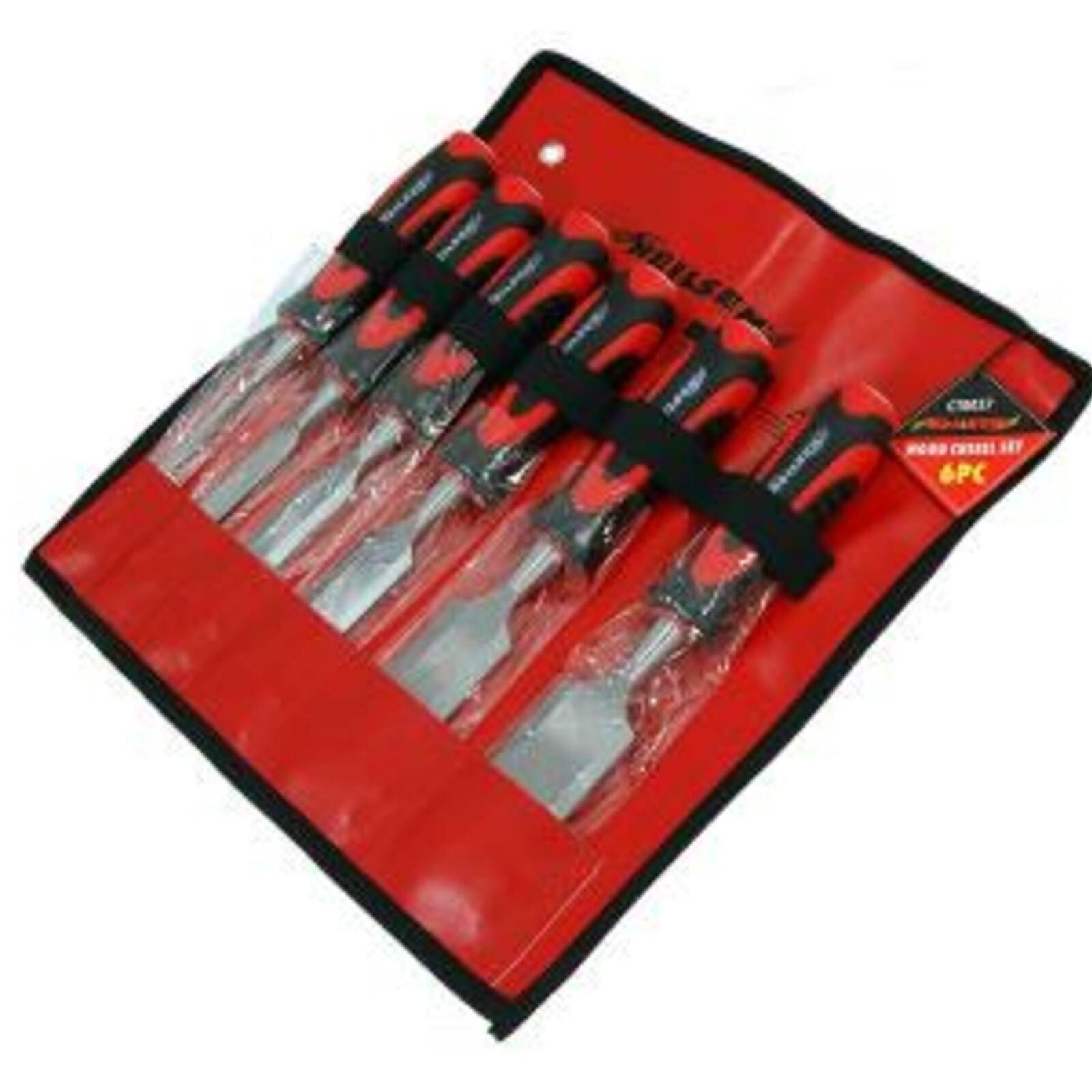 Neilsen 6pc Wood Bevel Edge Carpentry Joiner Woodwork Chisel Set Soft Grip