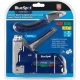 BlueSpot 3 Way Heavy Duty Staple Gun & Remover 600 Staples Adjustable Stapler