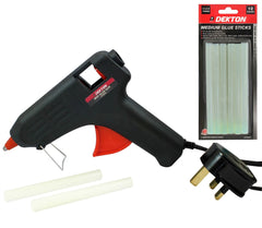 Dekton Hot Melt 40w Glue Gun With 14 Adhesive Sticks Hobby Craft Wood Plastic