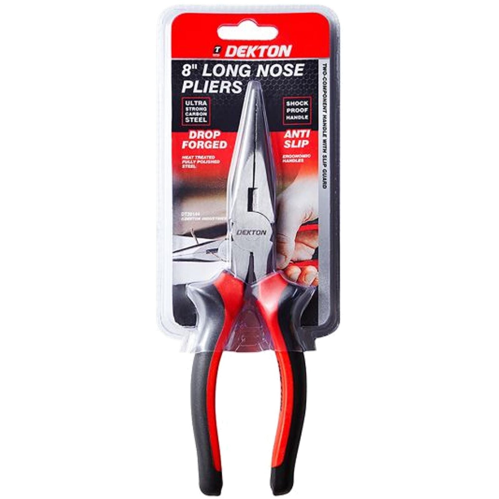 Dekton 200mm Long Nose Pliers Needle Pinch Nosed Wire Cutters Tool 8"