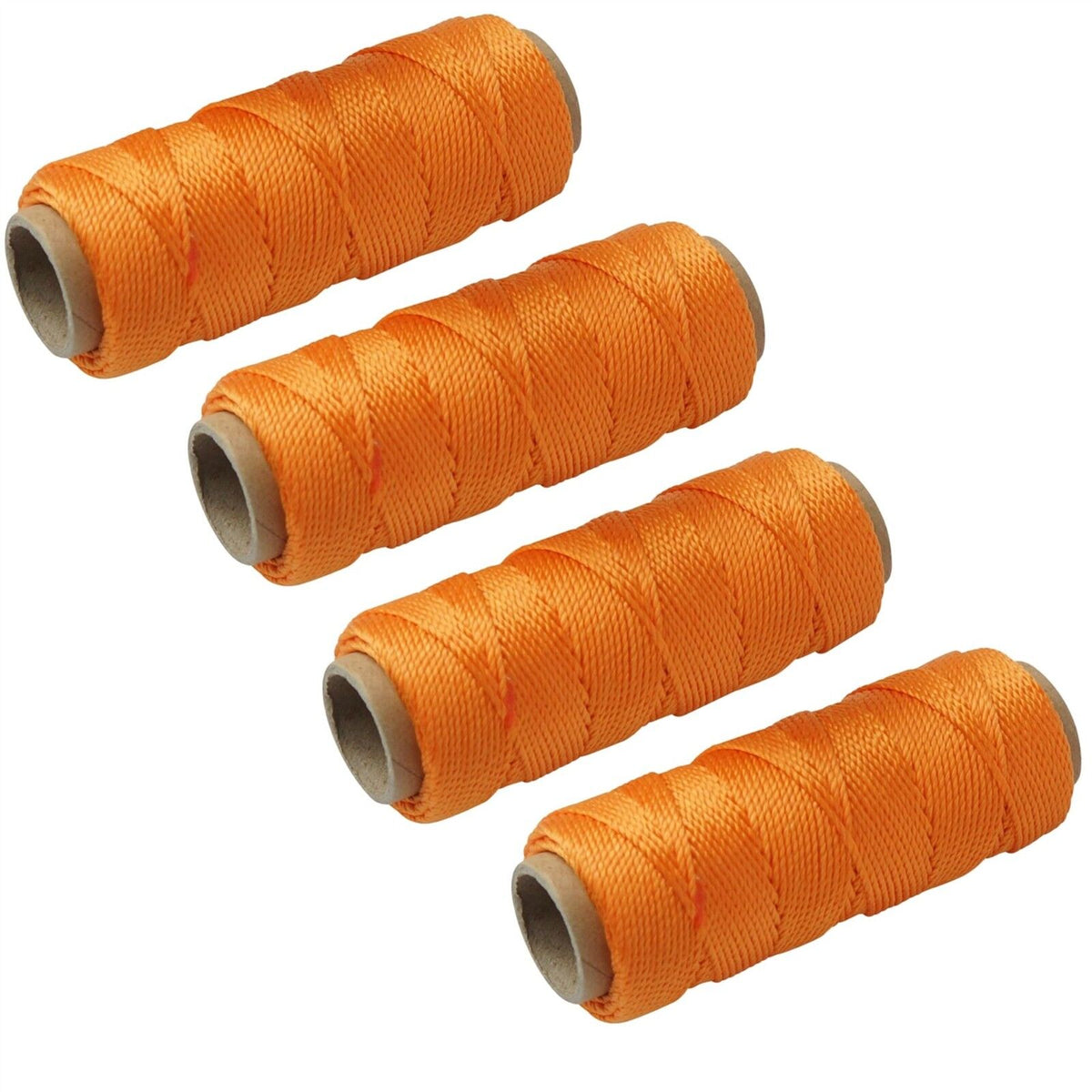 4 X Orange 50M Builders Building Brick Laying Measuring Masonry Rope String Line