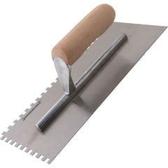 Silverline Adhesive Tile Tiling Notched Spreading Trowel Wooden Handle 6mm Teeth