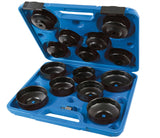 Silverline Oil Filter Removal Tool Wrench Socket Set 65 - 93mm  3/8" 1/2" Drive