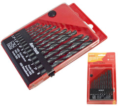 Amtech 13pc Drill Bit Set Kit Wood Metal Plastic HSS High Speed Steel Case Box