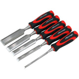 Neilsen 5pc Wood Bevel Edge Carpentry Joiner Woodwork Chisel Set Soft Grip