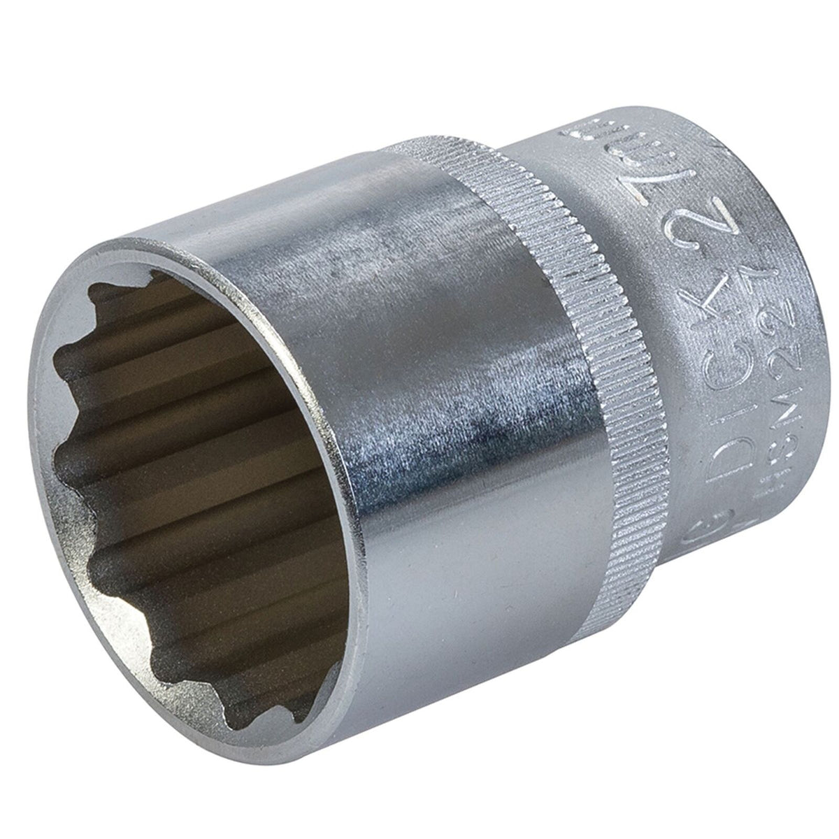 King Dick 27mm 12 PT Single Metric Polished Standard 1/2" Drive Socket