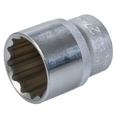 King Dick 27mm 12 PT Single Metric Polished Standard 1/2" Drive Socket