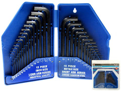 BlueSpot 30pc Metric & Imperial Hex Allen Key Long Set Kit Allan Alan Alen