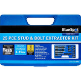BlueSpot 25pc Stud & Bolt Extractor Remover Socket Kit Nut Set 4mm - 15mm